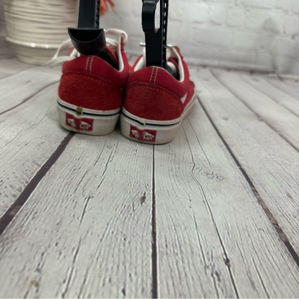 Vans old skool classic suede textile Red Sneakers unisex men 4.5 women 6 - Picture 3 of 7